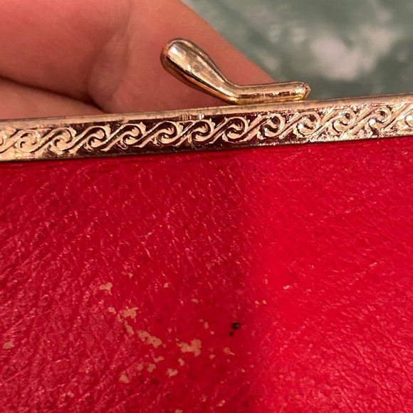 Vintage red leatherette coin purse - Picture 7 of 7